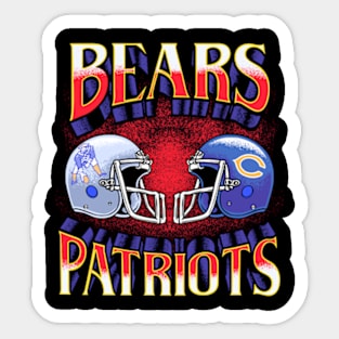 Bears vs Patriots Sticker